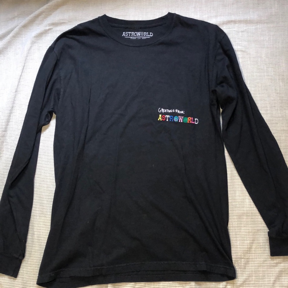 Mens Mediums Travis Scott Astroworld Long Sleeve Tee “Wish you were here”